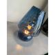 Murano-Inspired Blue Glass Lamp with “Ballotton” Texture