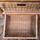 Vintage rattan chest of drawers