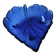 Blue glass fruit bowl