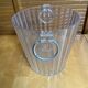 Vintage White Lucite Champagne Bucket FOUSSY Plexi + Metal Handles