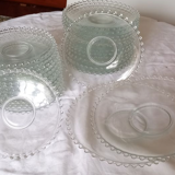 Service assiettes perlées