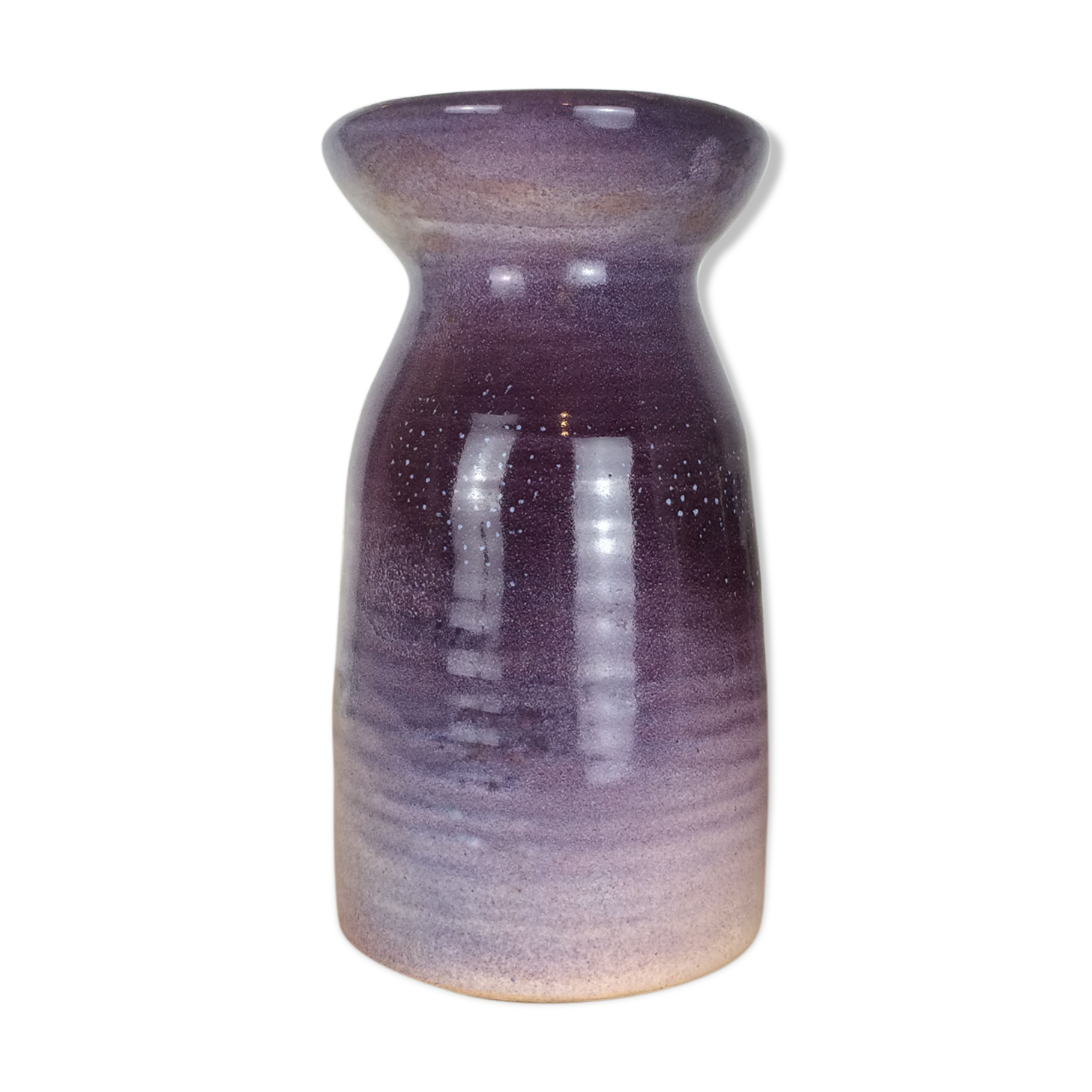 Vase Caves Dieulefit in purple ceramic