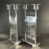 Pair of bronze candelabras by RICHARD MEIER " Swid Powell " for Cleto Munari, 1983