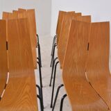 Set of 8 GA chairs by Hans Bellmann for Horgen-Glarus, Switzerland, 1960s