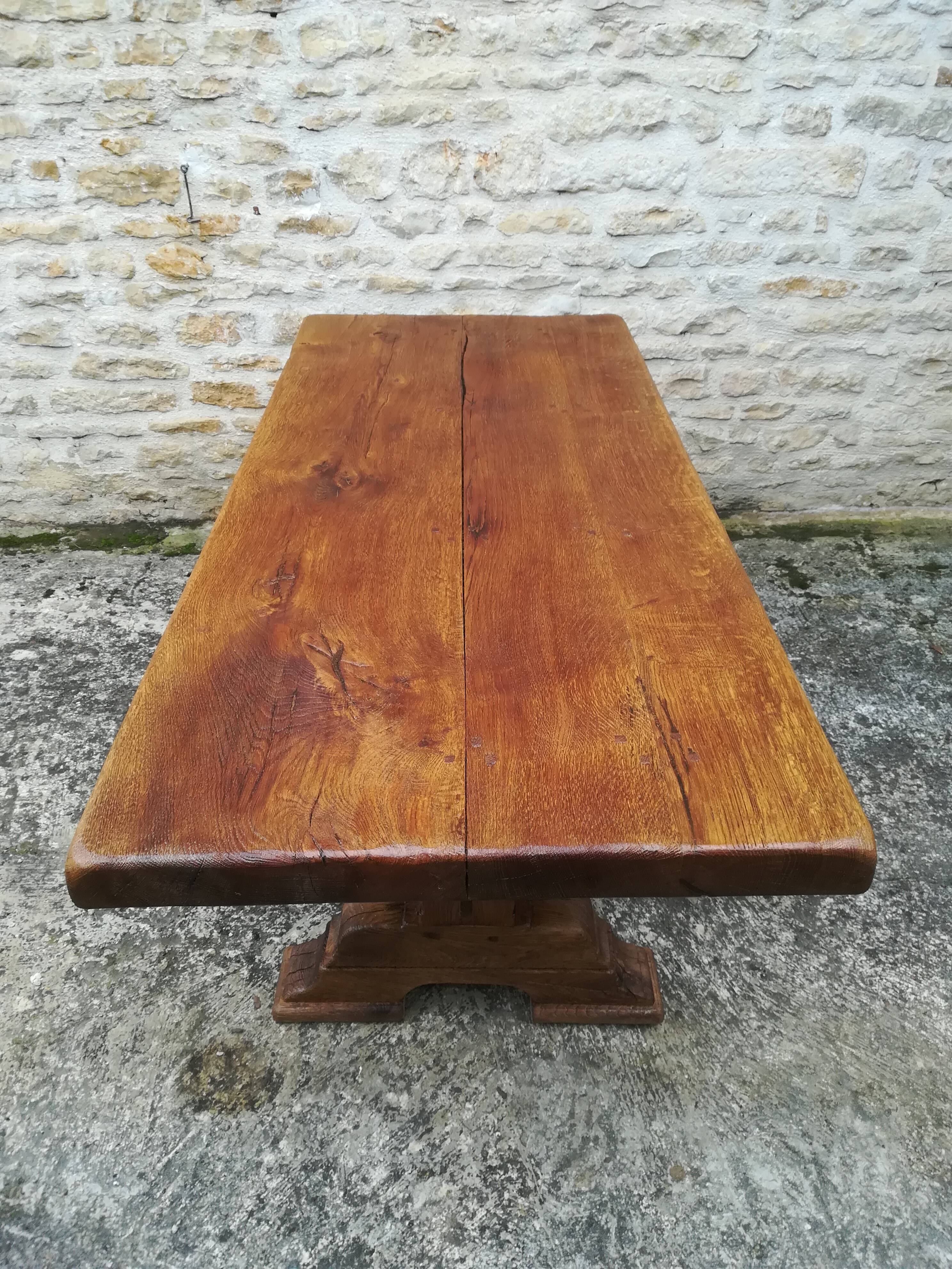 Solid oak farmhouse table
