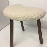 Painted beech tripod stool, contemporary