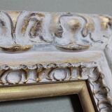 Exclusive carved wooden frame. stripped vintage frame.