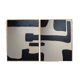 Set of two abstract canvases