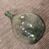 Dame jeanne ancienne verre fumé vert