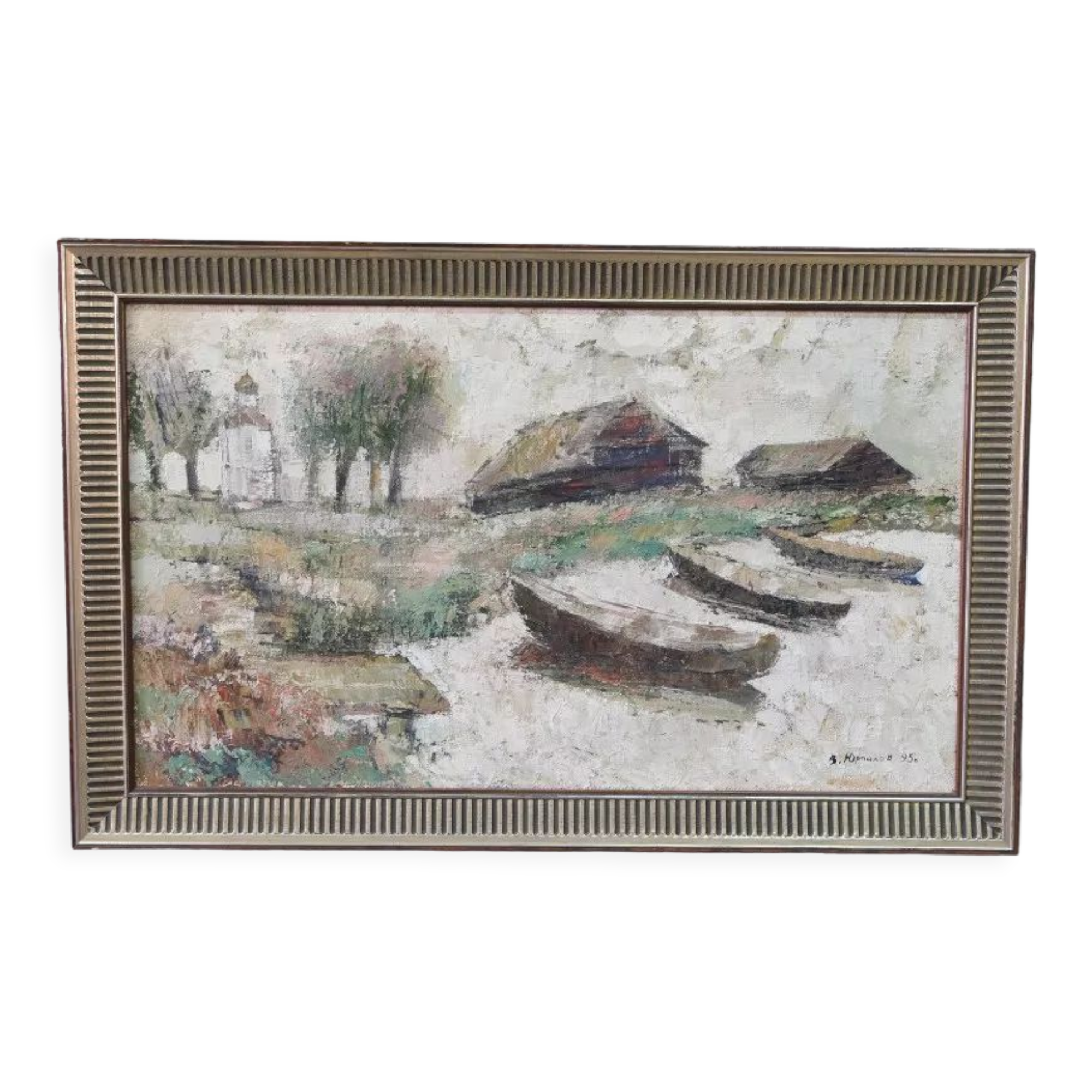 Vladimir Jurpalov, Russian Modern Painting, Oil on Canvas, 1995, Framed.