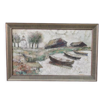 Vladimir Jurpalov, Russian Modern Painting, Oil on Canvas, 1995, Framed.