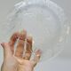 5 Small Transparent Frosted Glass Plates Vintage Floral Decor Kig Indo