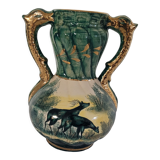 Old faience vase said to the "deer".