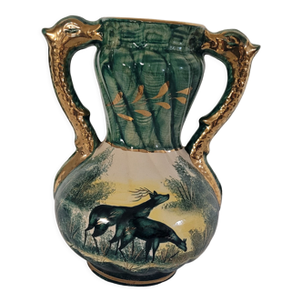 Old faience vase said to the "deer".