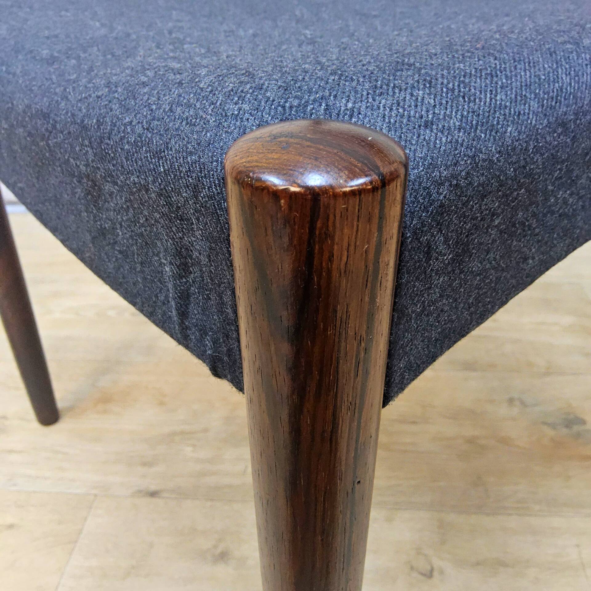 3x Vintage Danish Dyrlund chairs rosewood reupholstered / Scandinavian
