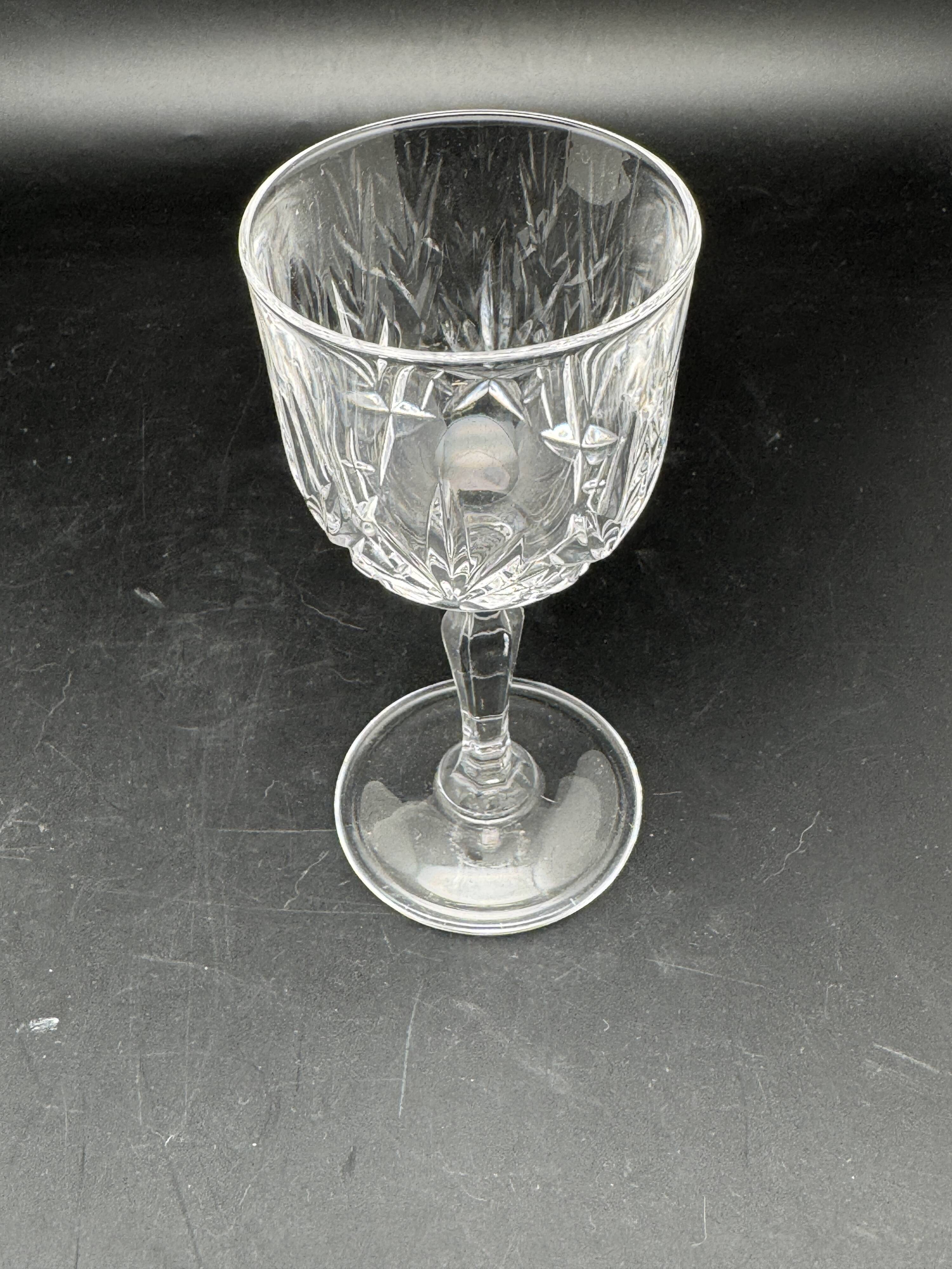 Crystal stemmed glasses