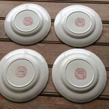 4 English plates