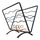 Wrought iron magazine rack from the 1950s