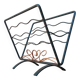 Wrought iron magazine rack from the 1950s