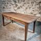Antique French oak dining table – circa 1900 – farmhouse table with drawer
