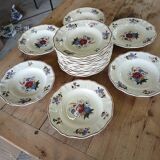 21 old Sarreguemines soup plates