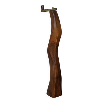 Vintage 1960s olive wood pepper mill
