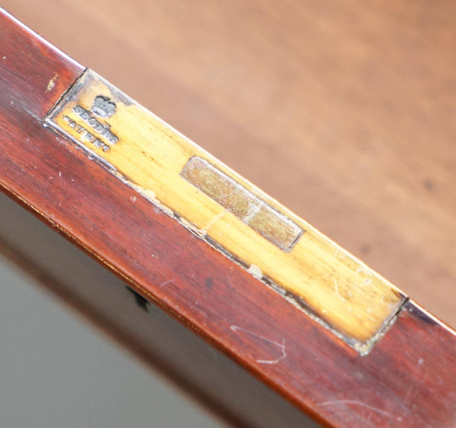 Rare double-sided desk in hardwood by Holland and Sons, Victorian era.