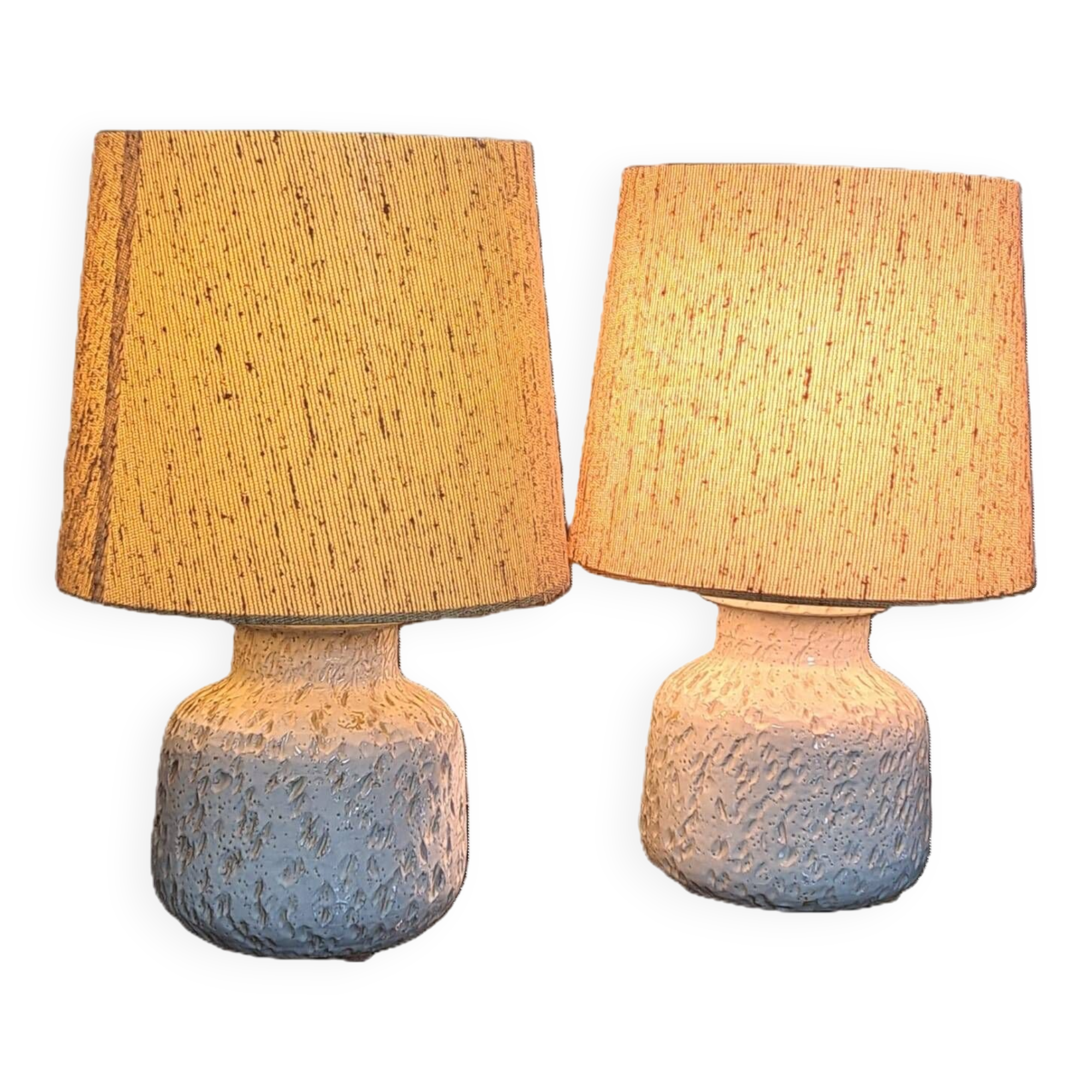 Pair of vintage ceramic lamps made in Italy