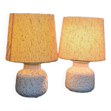 Pair of vintage ceramic lamps made in Italy