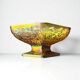 Carnival yellow iridescent glass cup candy dish Indiana Glass 1970s