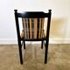 Set of 6 black lacquered chairs with the original 1970s fabric.