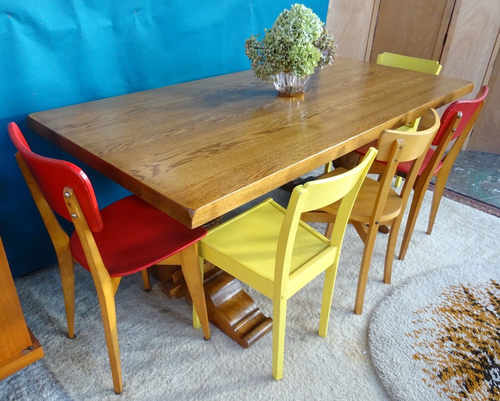 Farmhouse table in solid oak 190 cm