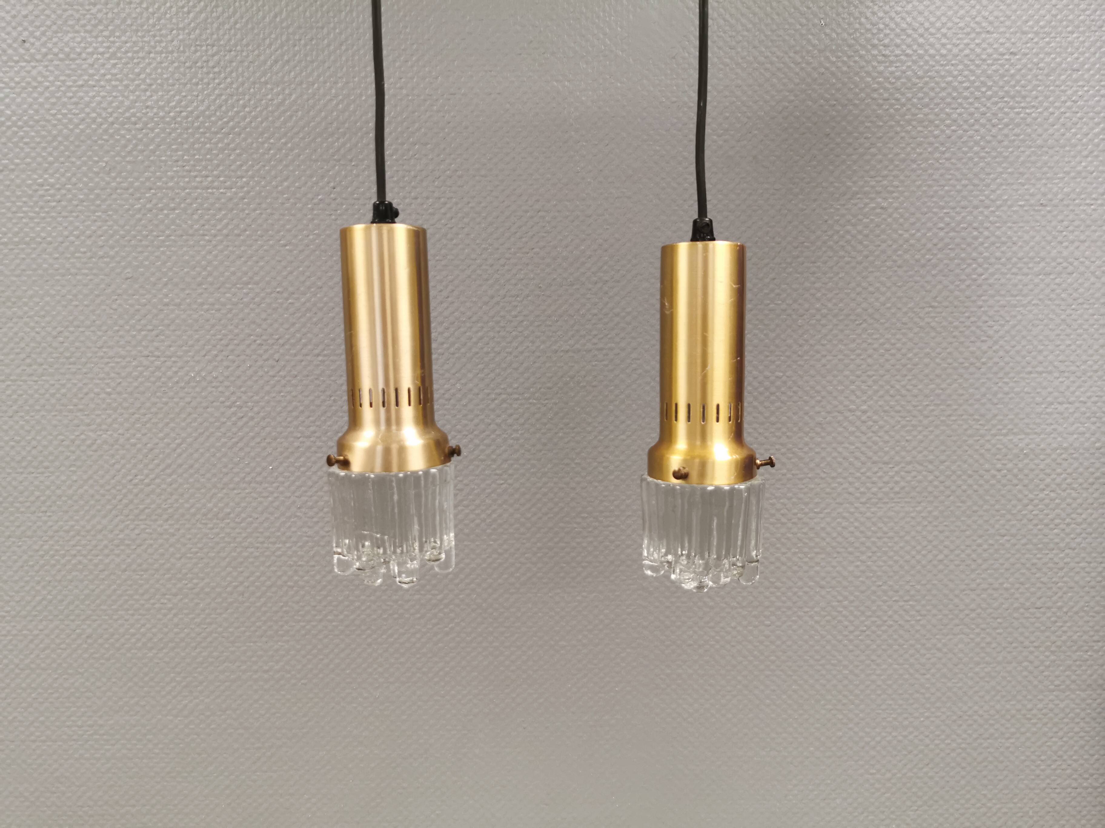 Two icicle pendant lamps from the Danish brand Vitrika, 1970s–80s.