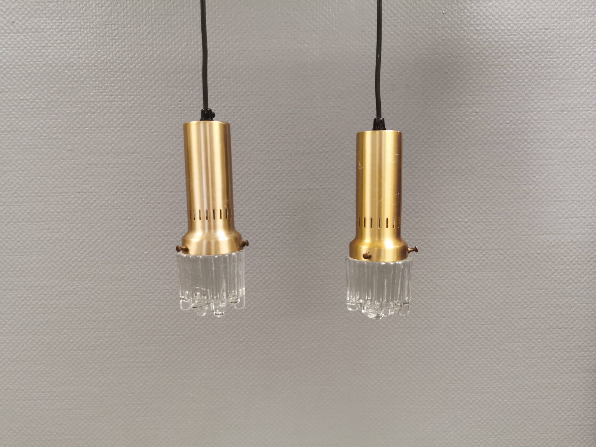 Two icicle pendant lamps from the Danish brand Vitrika, 1970s–80s.