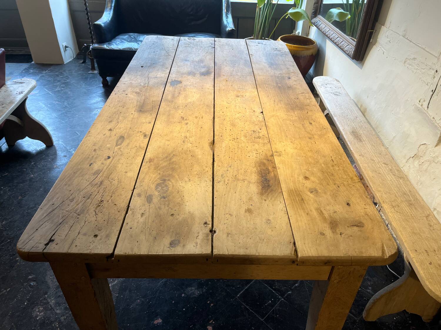Farmhouse table, 19th century.