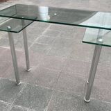 Bureau en verre des années 80