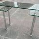 Glass desk - 80s