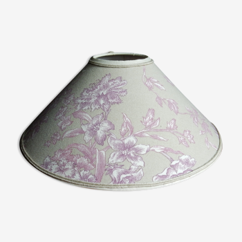 Conical tonkinese lampshade in the style of Jout floral motif