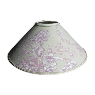 Conical tonkinese lampshade in the style of Jout floral motif
