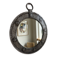 Brutalist mid-century round wall mirror c.1950