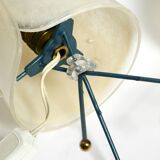 Two very Mid Century Modern tripod table lamps with white plexiglas shades