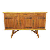 Vintage rattan sideboard from the 50/60s
