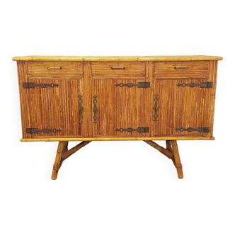 Vintage rattan sideboard from the 50/60s