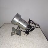 Spot lamp with brushed metal clamp 70's