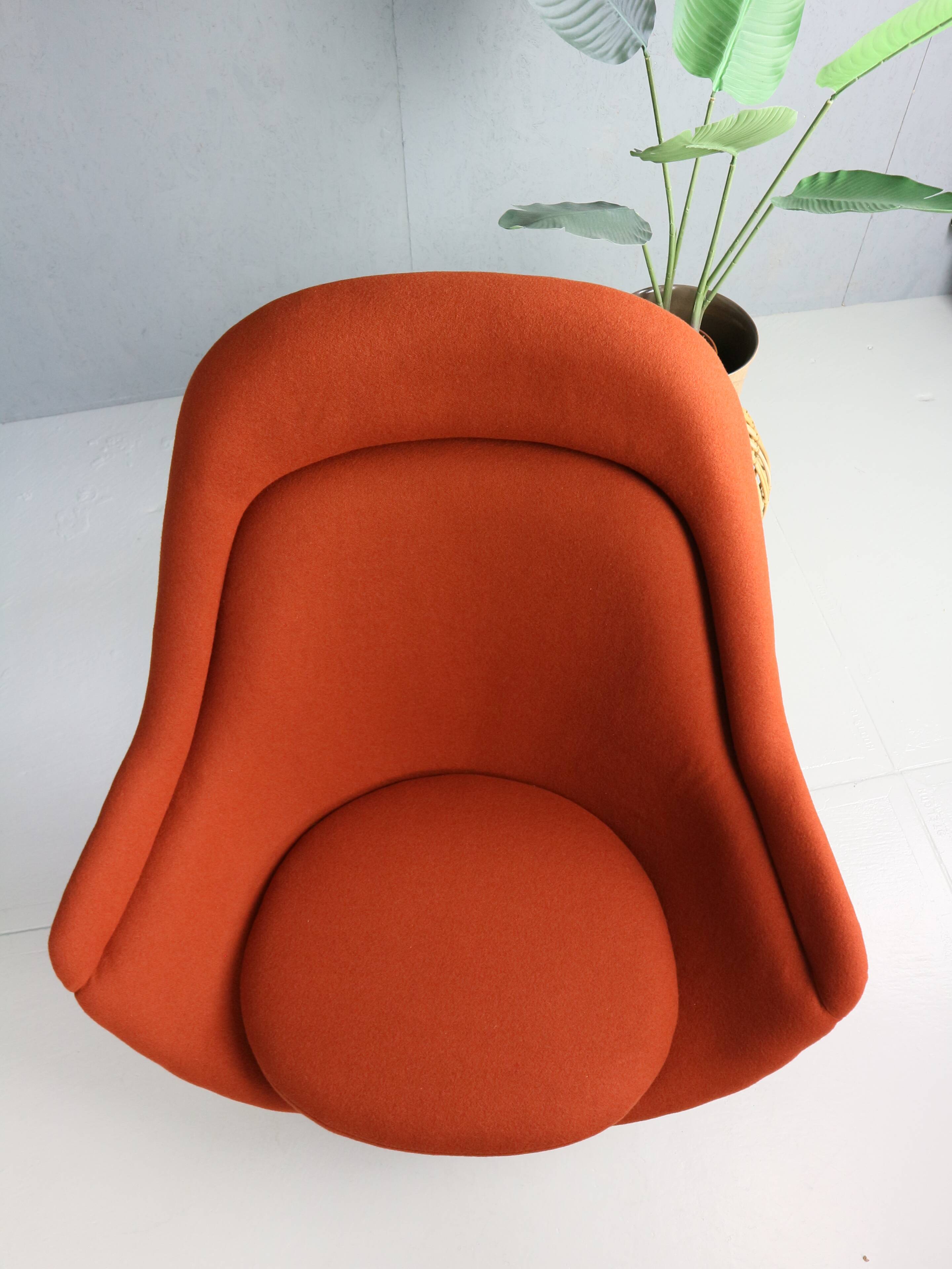 Early bronze lounge chair by Warren Platner for Knoll 1960s in rust red