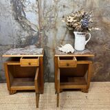 Pair of art deco bedside tables