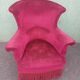 Red velvet armchair