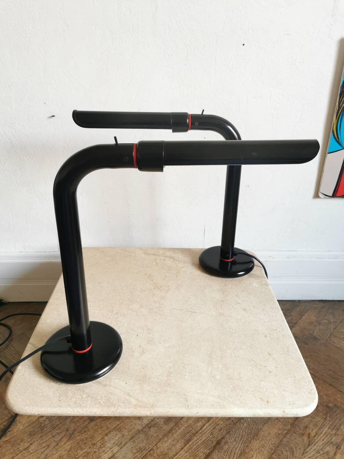 Pair of 80s bedside lamps