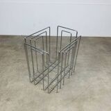 Chrome metal magazine rack by Willi Glaeser for TMP, 1980s.