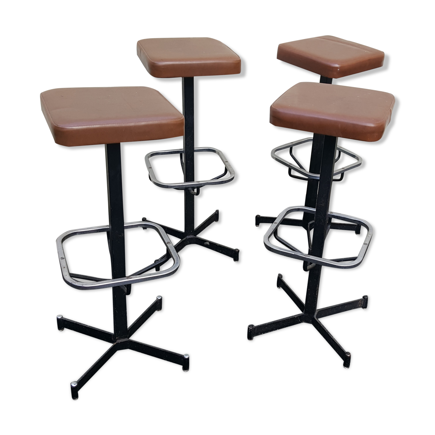 4 bar stools, 50s
